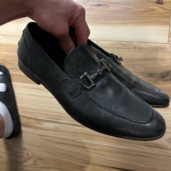 Steve Madden black dress shoes. Leather loafers. - Picture 1 of 5
